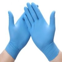 Sky Blue Nitrile Free Examination Hand Gloves Exporters, Wholesaler & Manufacturer | Globaltradeplaza.com