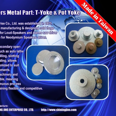 resources of T-Yokes and Bottom plates for Speaker Drivers made in Taiwan exporters