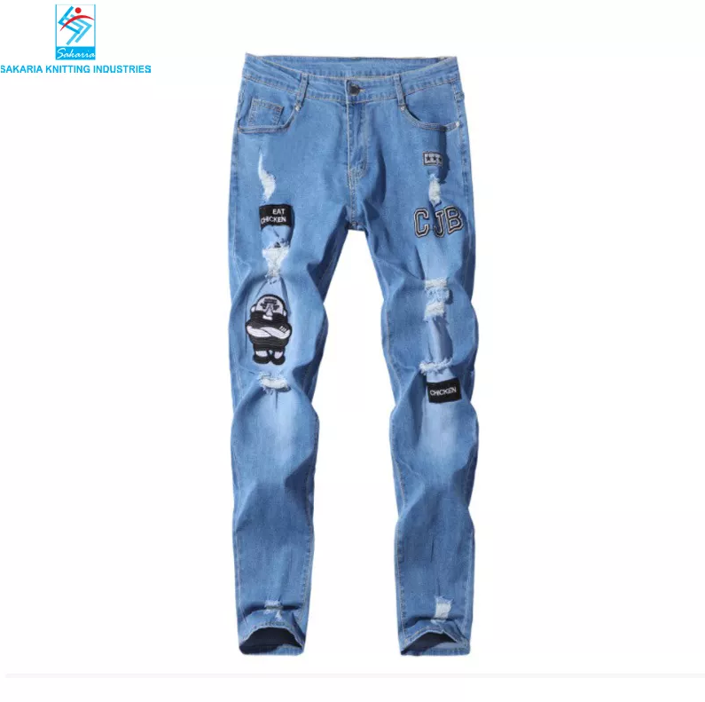 Ripped Jeans Men Custom Wholesale Made High Quality Popular Men Ripped Jeans Street Casual Exporters, Wholesaler & Manufacturer | Globaltradeplaza.com