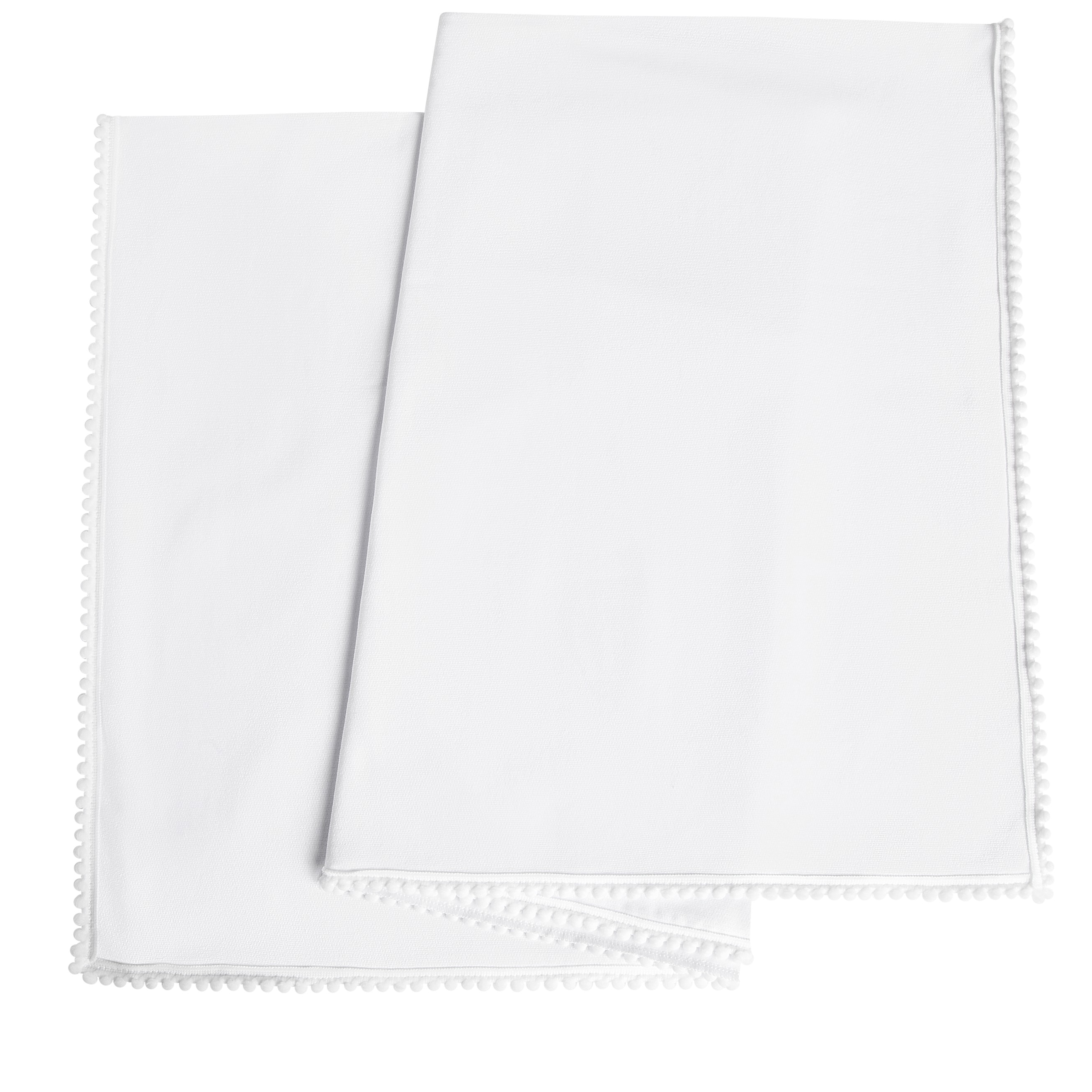Blanket POMPOM White Exporters, Wholesaler & Manufacturer | Globaltradeplaza.com
