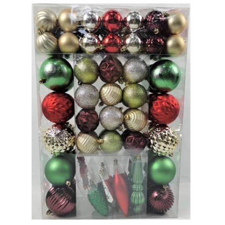 resources of 102 CT Shatterproof Christmas Ornament Set exporters