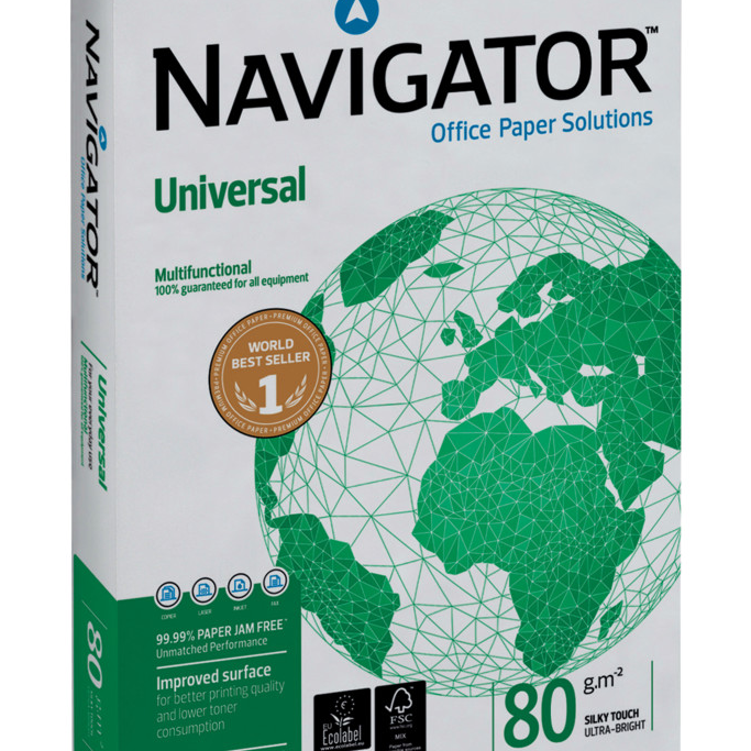Navigator A4 80/75/70 gr copy papers exporter and supplier from Indonesia
