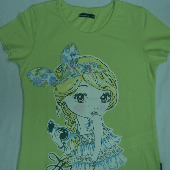 Girl's short sleeve & Sleeve less solid dyed t-shirt. Exporters, Wholesaler & Manufacturer | Globaltradeplaza.com